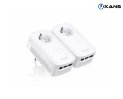 TP-LİNK TL-PA8030P, AV1200 3-PORT GİGABİT PASSTHROUGH, POWERLİNE STARTER ADAPTER, SİMSİZ ADAPTER