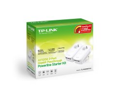 TP-LİNK TL-PA8030P, AV1200 3-PORT GİGABİT PASSTHROUGH, POWERLİNE STARTER ADAPTER, SİMSİZ ADAPTER