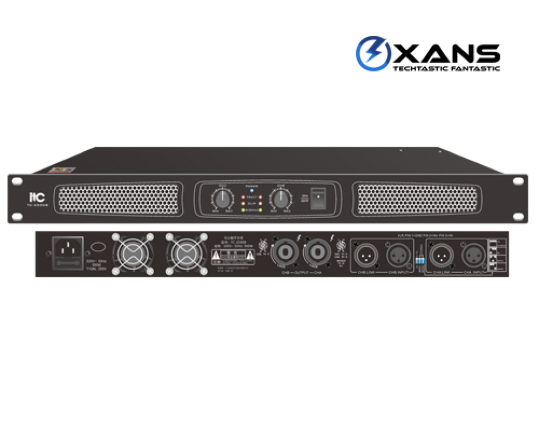 TC-2500B, PEŞƏKAR AMPLİFİKATOR, 2 KANALLI AMPLİFİKATOR, 1U RACK MOUNT AMPLİFİKATOR, DİJİTAL AMPLİFİKATOR, CLASS D AMPLİFİKATOR, YÜKSƏK SƏS KEYFİYYƏTİ, KONFRANS SƏS SİSTEMİ