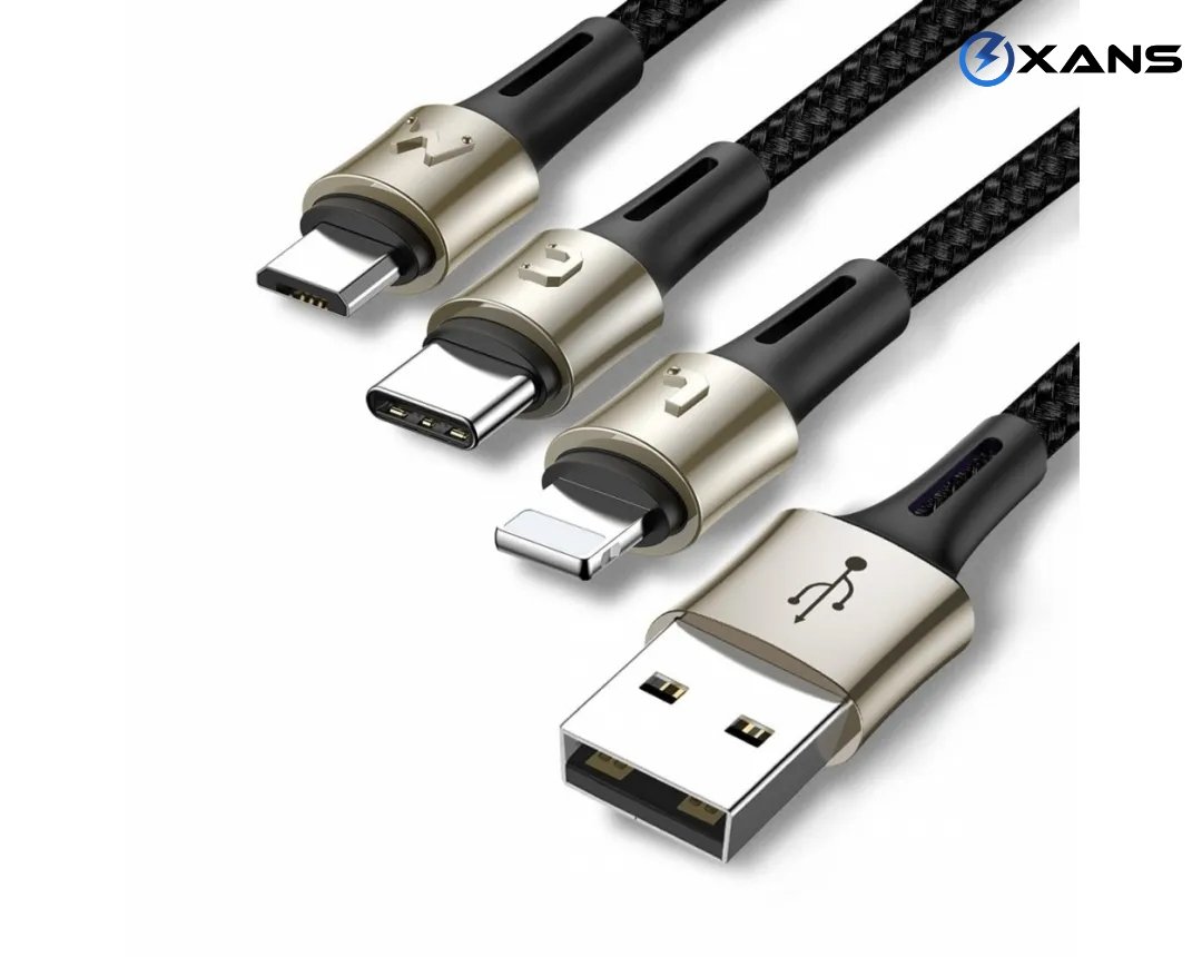 BASEUS CAMLT-GH01, KABEL USB - MİCRO USB+LİGHTNİNG+USB TYPE-C, TELEFON AKSESUARLARI, ÇOXSAHƏLİ USB, ORGİNAL USB