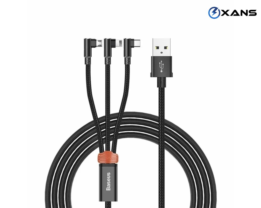BASEUS CAMLT-GH01, USB KABEL - MİCRO USB+LİGHTNİNG+USB TYPE-C, TELEFON AKSESUARLARI, 3PORTLU USB, ORGİNAL USB